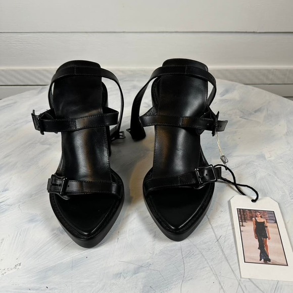 Agnellato Nero Buckle Sandals Ann Demeulemeester BNWT - Picture 3 of 10